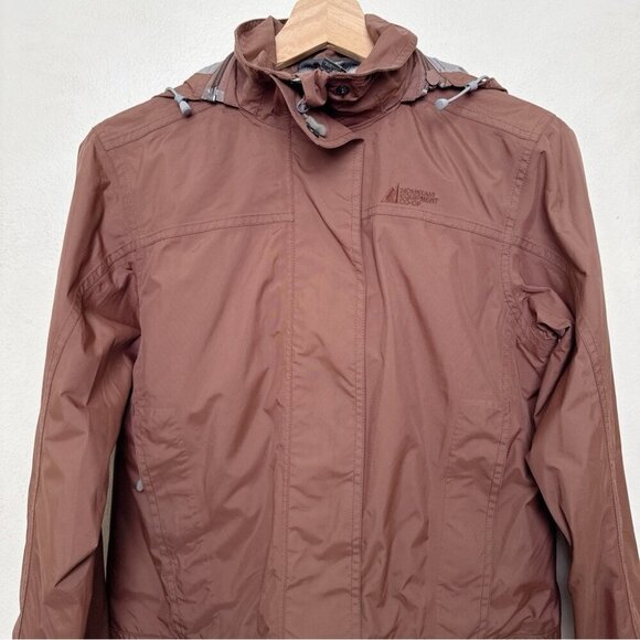 MEC Womens Small Petite Brown Windbreaker Hooded Jacket - Picture 4 of 16